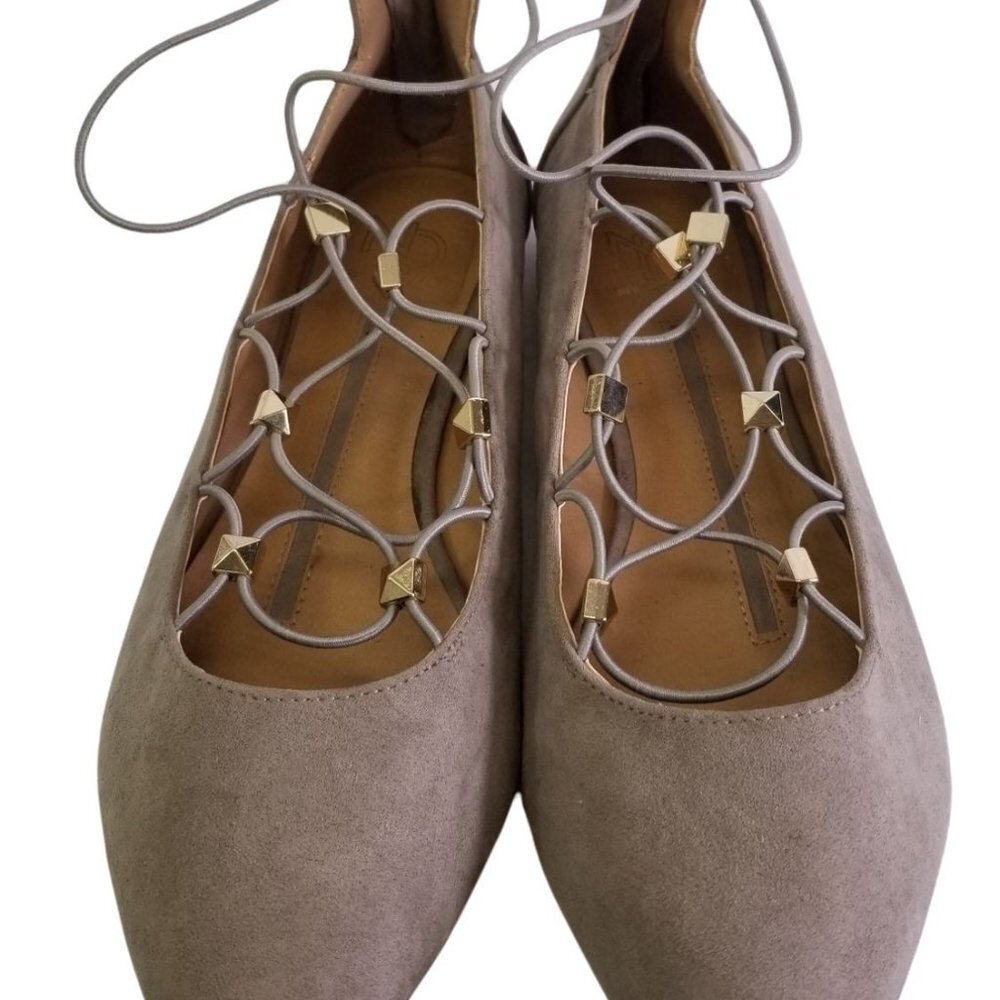 New Directions Flats Zip Back NEW Style Rowan Size 10 Brown Suede